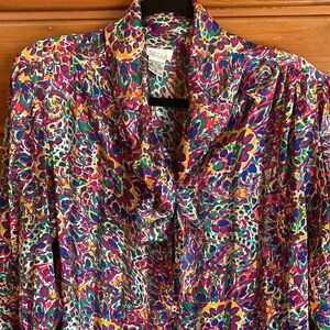 Vintage Secretary Paisley Blouse